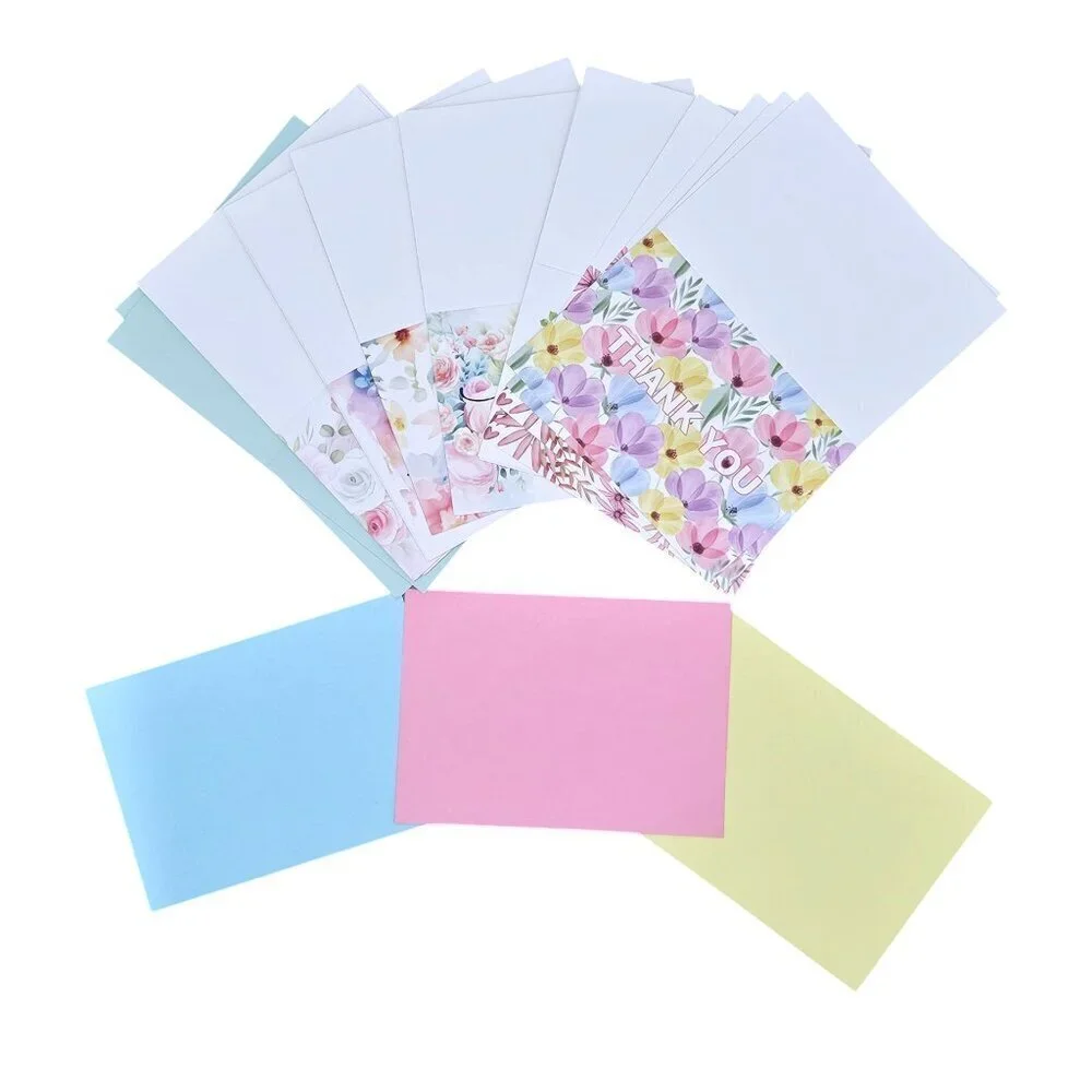 Thank You Cards with Envelopes New 36pcs Floral Pastel Greeting Card Set